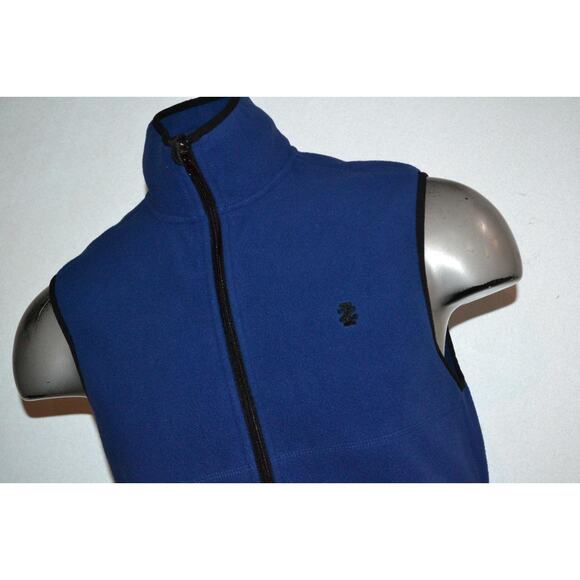29838 IZOD Golf Jacket Vest Fleece Athletic Blue Polyester Size Small Mens - Picture 2 of 8